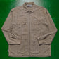 Tan Check Zip Up Overshirt (L)