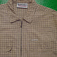 Tan Check Zip Up Overshirt (L)