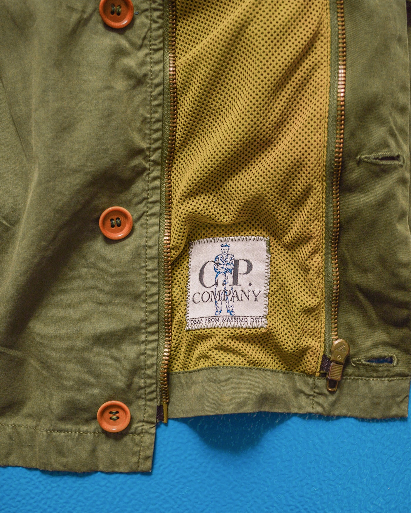 1989 Ideas from Massimo Osti Muted Green Mesh Lined Work Jacket (~L~)