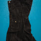 2005 Black Corduroy Asymmetrical Patch Pocket Cargo Pants (30~31)