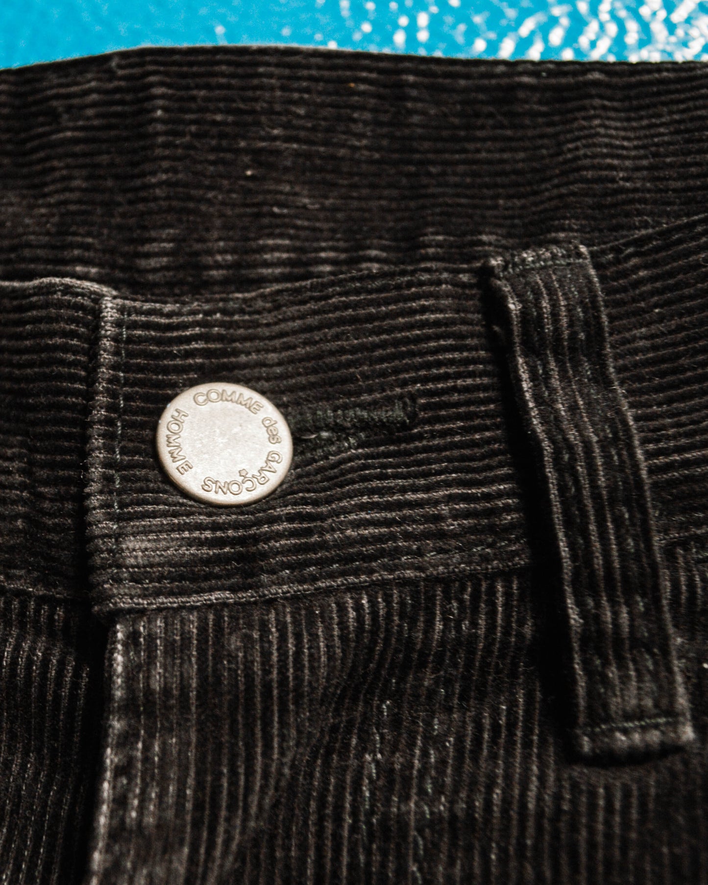 2005 Black Corduroy Asymmetrical Patch Pocket Cargo Pants (30~31)