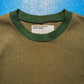 1998 Waffle Knit Ringer Brown Green T shirt (~S~)