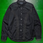 SS07 Black Curved Stripe Tonal Applique Shirt (~M~)
