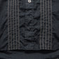 SS07 Black Curved Stripe Tonal Applique Shirt (~M~)