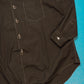 1990 Black Metal Ring Closure Contrast Stitch Shirt (~L~)