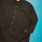 1990 Black Metal Ring Closure Contrast Stitch Shirt (~L~)