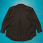 1990 Black Metal Ring Closure Contrast Stitch Shirt (~L~)