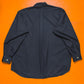 1990 Navy Metal Ring Closure Contrast Stitch Shirt (~L~)