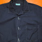 1990 Navy Metal Ring Closure Contrast Stitch Shirt (~L~)