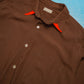 1991 Brown  Red Cut-out Collar Shirt (L~XL)