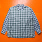 Dual Plaid Contrast Front Lightweight Zip Up (~L~)