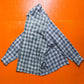 Dual Plaid Contrast Front Lightweight Zip Up (~L~)