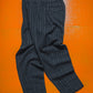 80s Double Breasted Navy Striped Jacket + Trousers Suit (S~M)