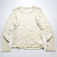 2015 Cream Floral Lace Longsleeve Wool Knit Top (S)