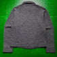 Grey Knit Collared Short Zip Up Jumper (~S~)