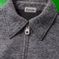 Grey Knit Collared Short Zip Up Jumper (~S~)