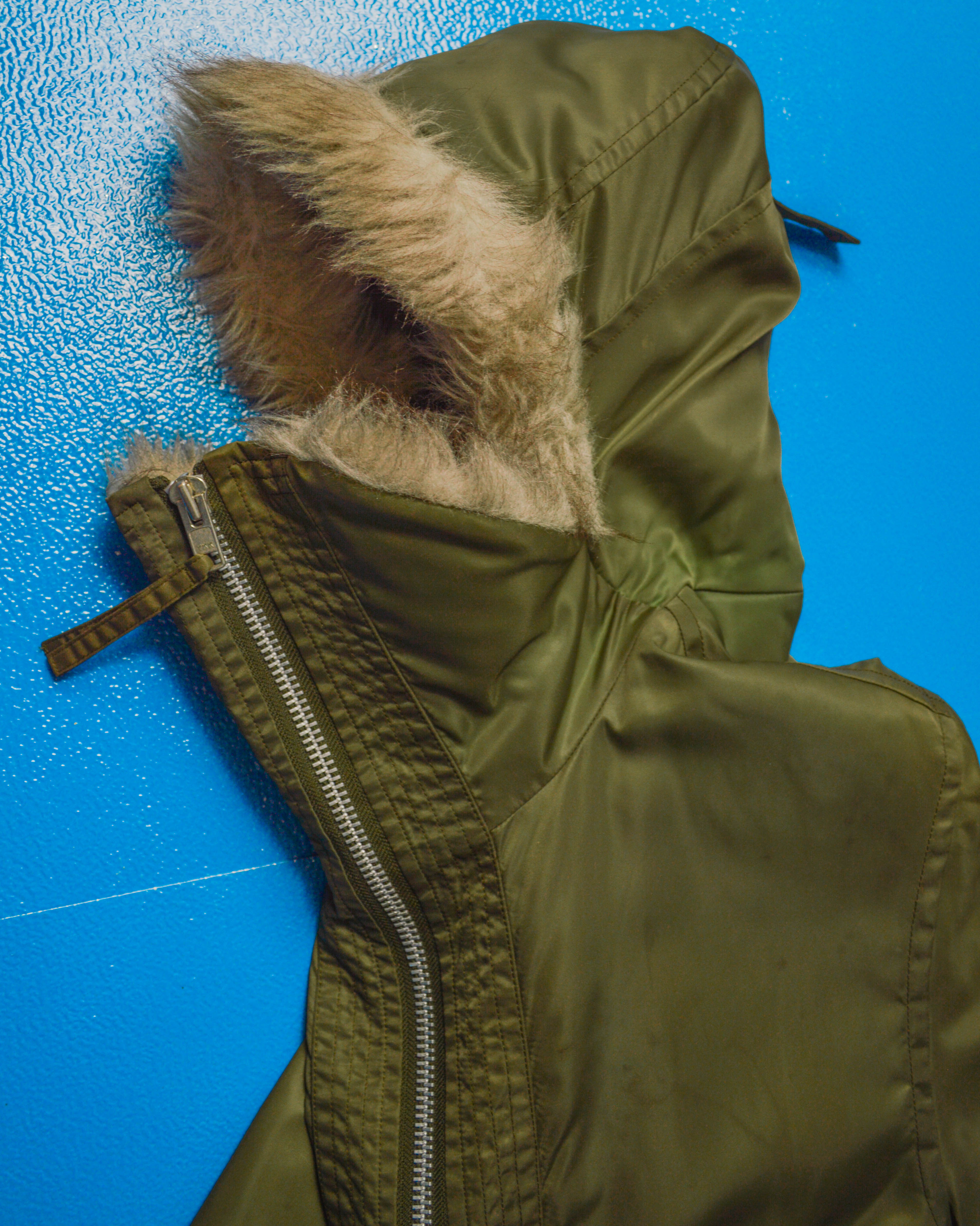 Final Home Early 2000s Face Fur Military Style Parka Jacket (M~L