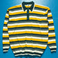 Early 2000s Striped Knit Quarter Zip Longsleeve Polo (~XL~)