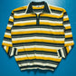 Early 2000s Striped Knit Quarter Zip Longsleeve Polo (~XL~)