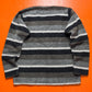 2003 Greyscale Fleece Striped Jumper (M)