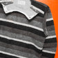 2003 Greyscale Fleece Striped Jumper (M)