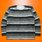 2003 Greyscale Fleece Striped Jumper (M)