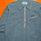 2004 "Lumber" Arabic Patch Half Zip Striped Shirt (M~L)