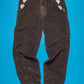 Washed Black Corduroy Zipped Pocket Pants (34)