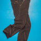 Washed Black Corduroy Zipped Pocket Pants (34)