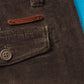 Washed Black Corduroy Zipped Pocket Pants (34)
