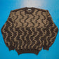 80s Glissade Style / Lightning Horizon / Zigzag Heavy Knit Jumper (M~L)