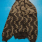 80s Glissade Style / Lightning Horizon / Zigzag Heavy Knit Jumper (M~L)