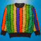 Autumn 1992 Multi Colour Vertical Striped Knit Jumper (M)
