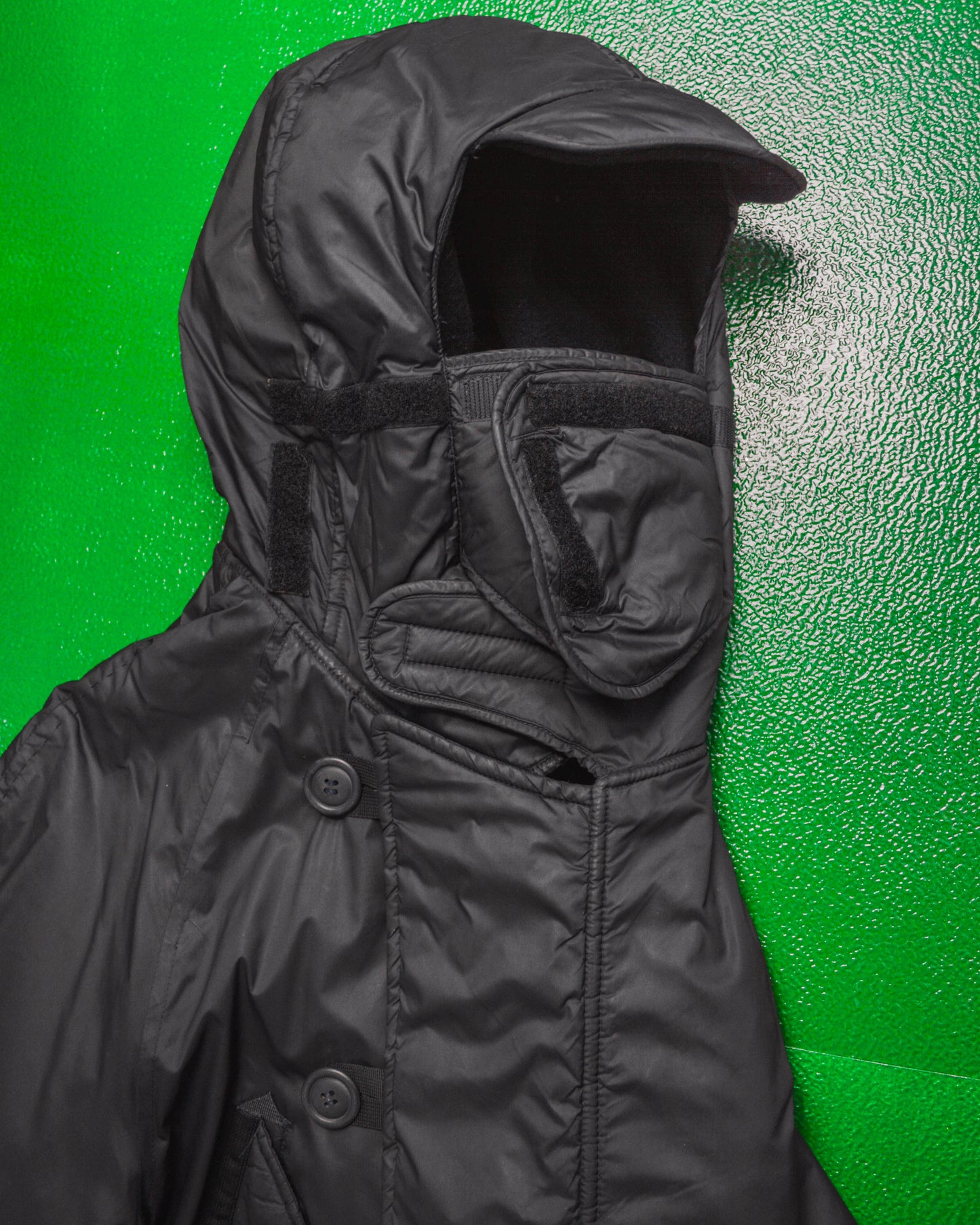 F/W 1999 Riot Mask Military Style Padded Nylon Parka (M)