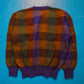 Multi-Tone Plaid Knit Jumper (M)