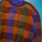Multi-Tone Plaid Knit Jumper (M)