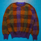 Multi-Tone Plaid Knit Jumper (M)