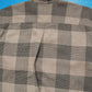 80s Oat  Grey Check Mandarin Collar Shirt (~M~)