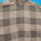 80s Oat  Grey Check Mandarin Collar Shirt (~M~)