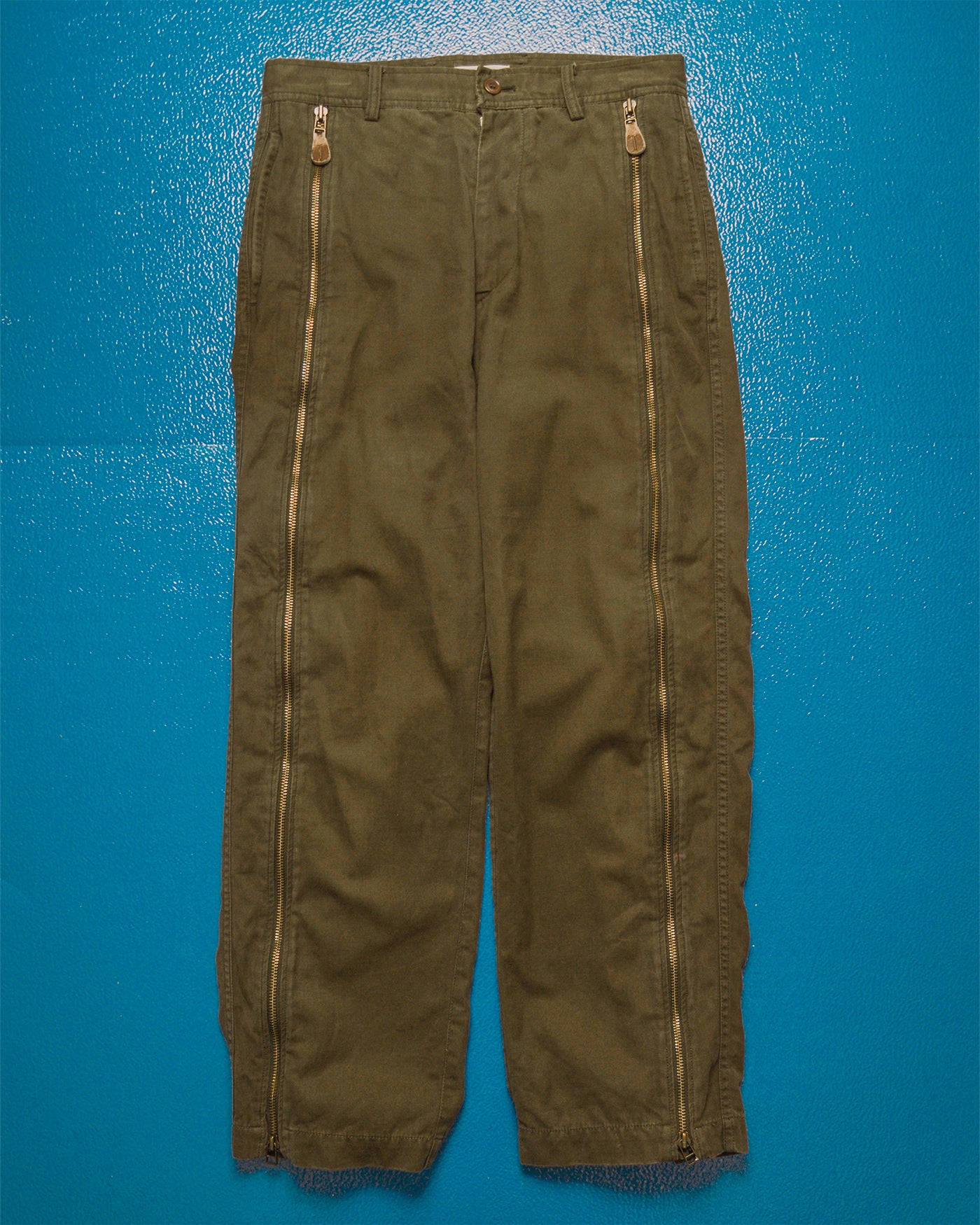 SS01 Concealed Pocket Full Zip Olive Cargo Pants (~28~)