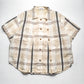 Tsumori Chisato 80s Adjustable Double Button Up Placket Cream Plaid Shirt (M)