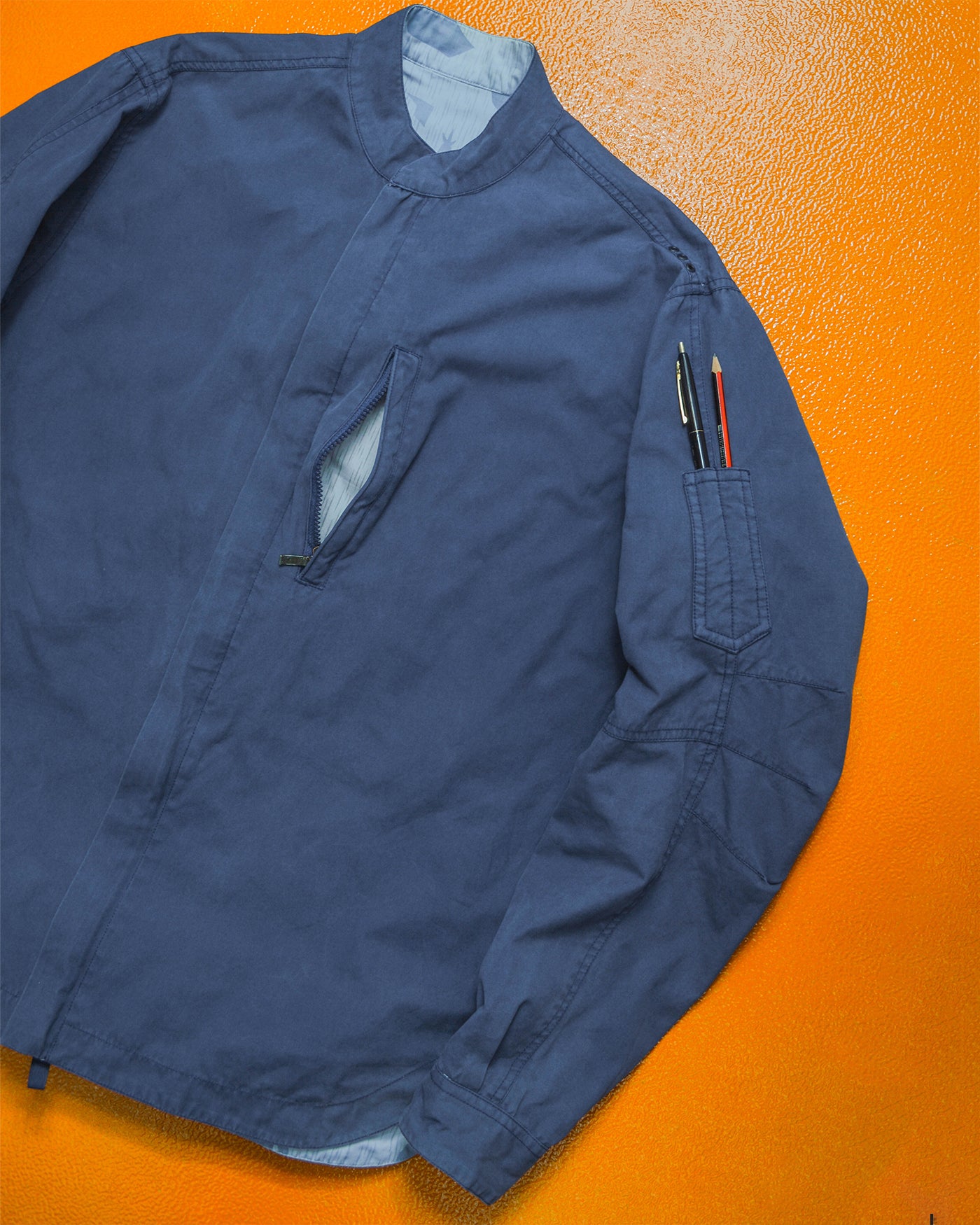FUTURA AW01 Reversible "Pointman" Rain "Splinter" Camo Blue Jacket (M)