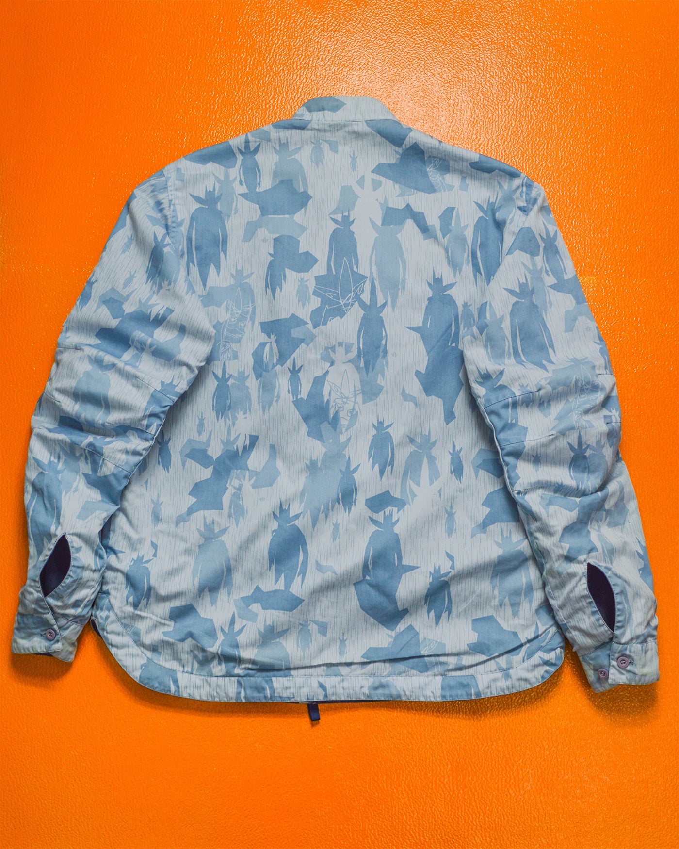 FUTURA AW01 Reversible "Pointman" Rain "Splinter" Camo Blue Jacket (M)
