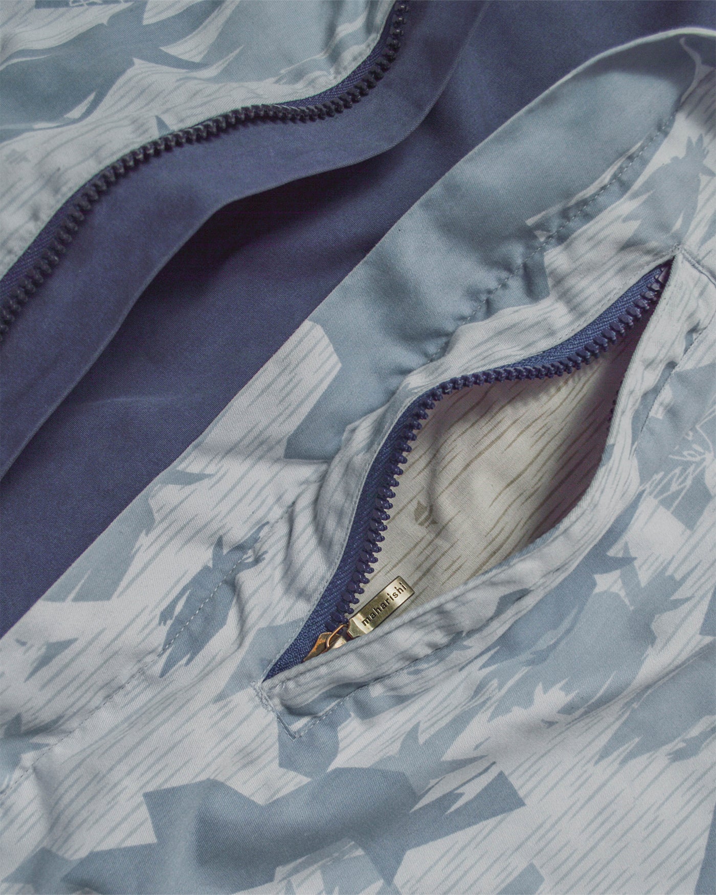 FUTURA AW01 Reversible "Pointman" Rain "Splinter" Camo Blue Jacket (M)