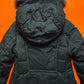Actlive Subversive Matte Grey Fur Trim Back Pack Strap Puffer Jacket (40)