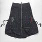 Early 2000s Washed Black / Navy Embroidered Star Pattern Balloon Style Strap Cargo Skirt (S)