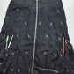 Early 2000s Washed Black / Navy Embroidered Star Pattern Balloon Style Strap Cargo Skirt (S)
