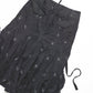 Early 2000s Washed Black / Navy Embroidered Star Pattern Balloon Style Strap Cargo Skirt (S)