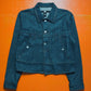High Waisted Parody Jeans Applique Jacket (L)