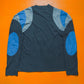 Early 2000s Grey / Blue Panelled Longsleeve Top (~M~)